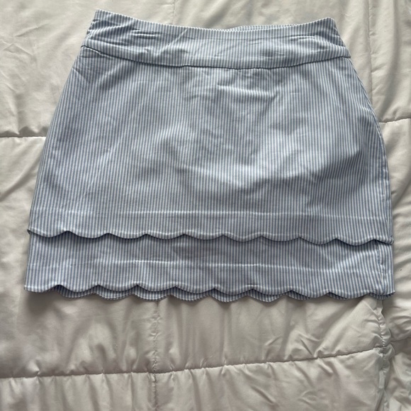 Crown and ivy skirt skort - blue stripes with scalloped edges - size 10 - Picture 1 of 4